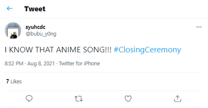 ▲紅蓮華のパフォーマンスに興奮している様子の投稿:Twitterより編集部スクリーンショット 紅蓮華のパフォーマンスに興奮している様子の投稿