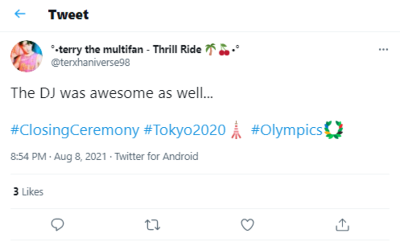 ▲DJパフォーマンスに感嘆の声を上げる様子:Twitterより編集部スクリーンショット DJパフォーマンスに感嘆の声を上げる様子