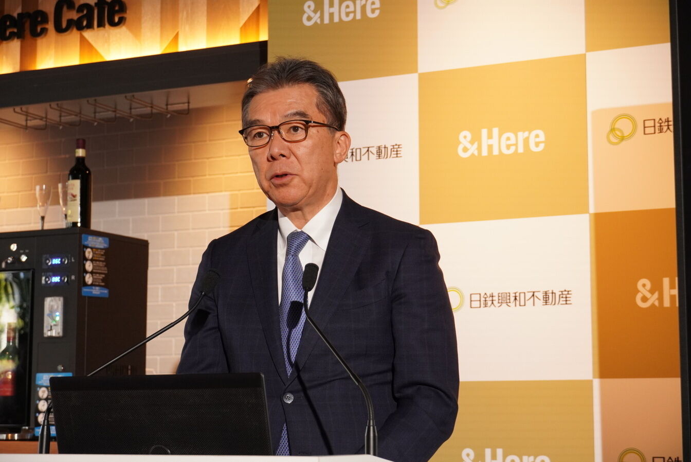 ▲日鉄興和不動産株式会社 代表取締役社長 三輪正浩氏:訪日ラボ撮影 日鉄興和不動産株式会社 代表取締役社長 三輪正浩氏
