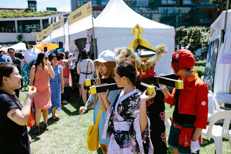 ▲Matsuri-Japan Festival：神輿を担ぐ、日本のお祭り体験