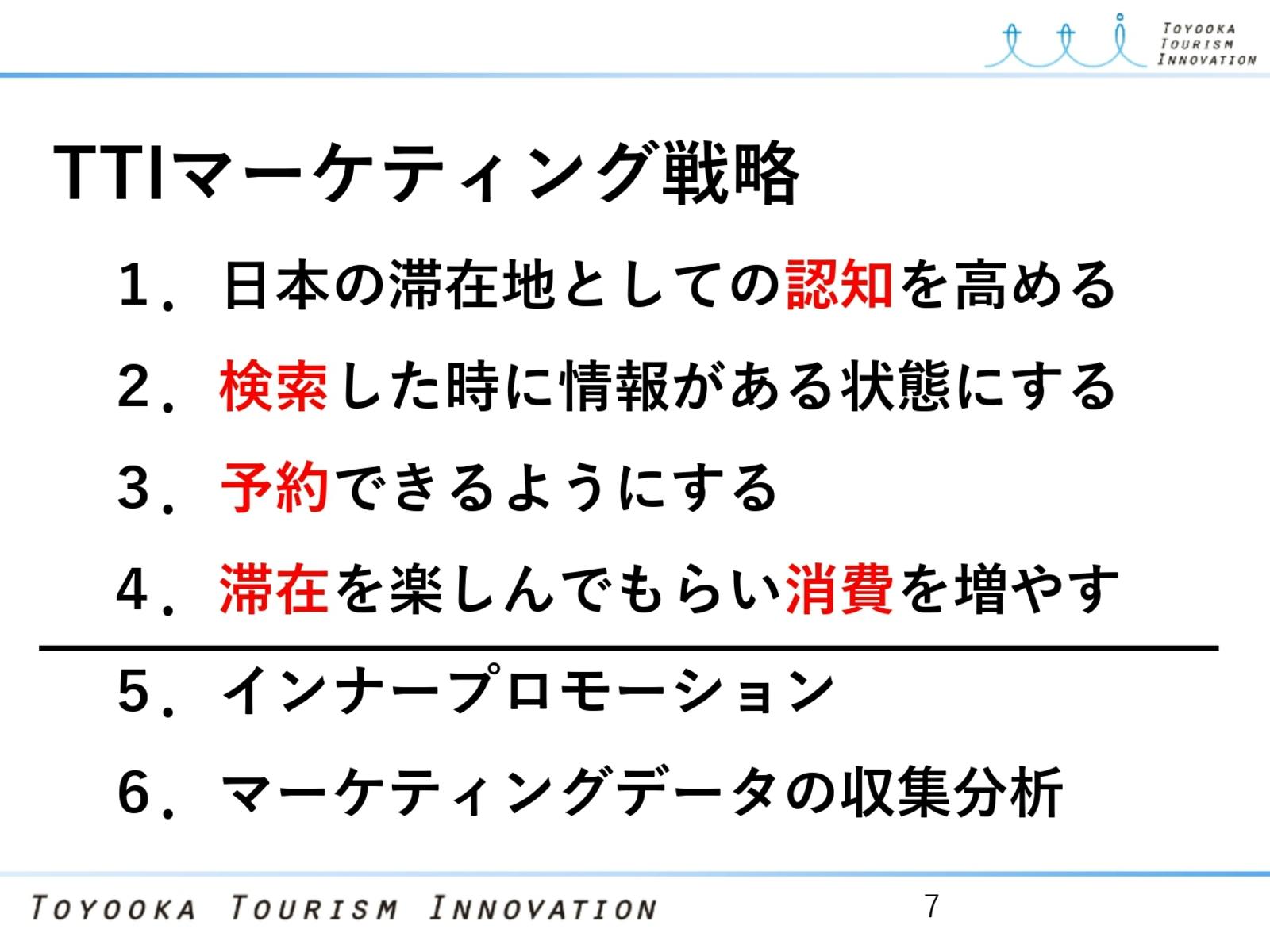 TTIマーケティング戦略 豊岡観光イノベーション