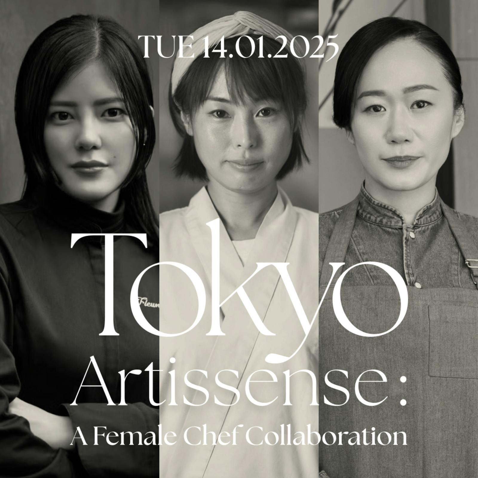 Tokyo Artissense: A Female Chef Collaboration。左から、庄司夏子氏、矢嶋純氏、加藤峰子氏