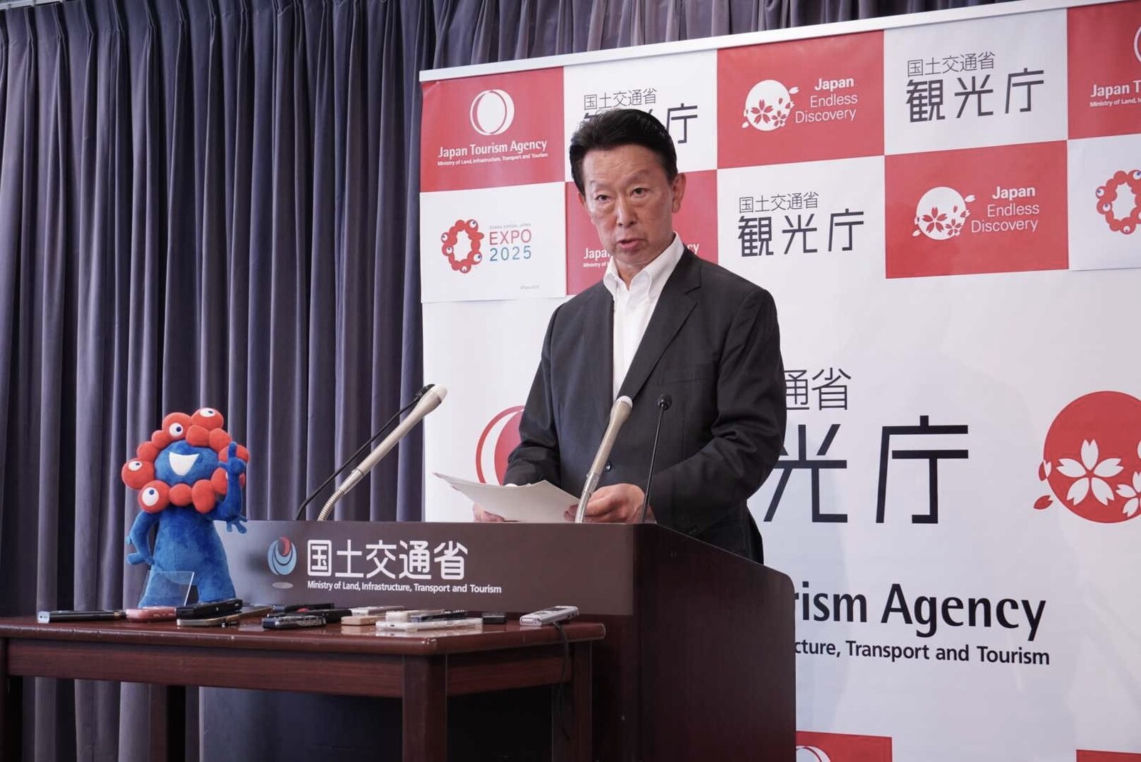 観光庁の秡川 直也長官 定例会見