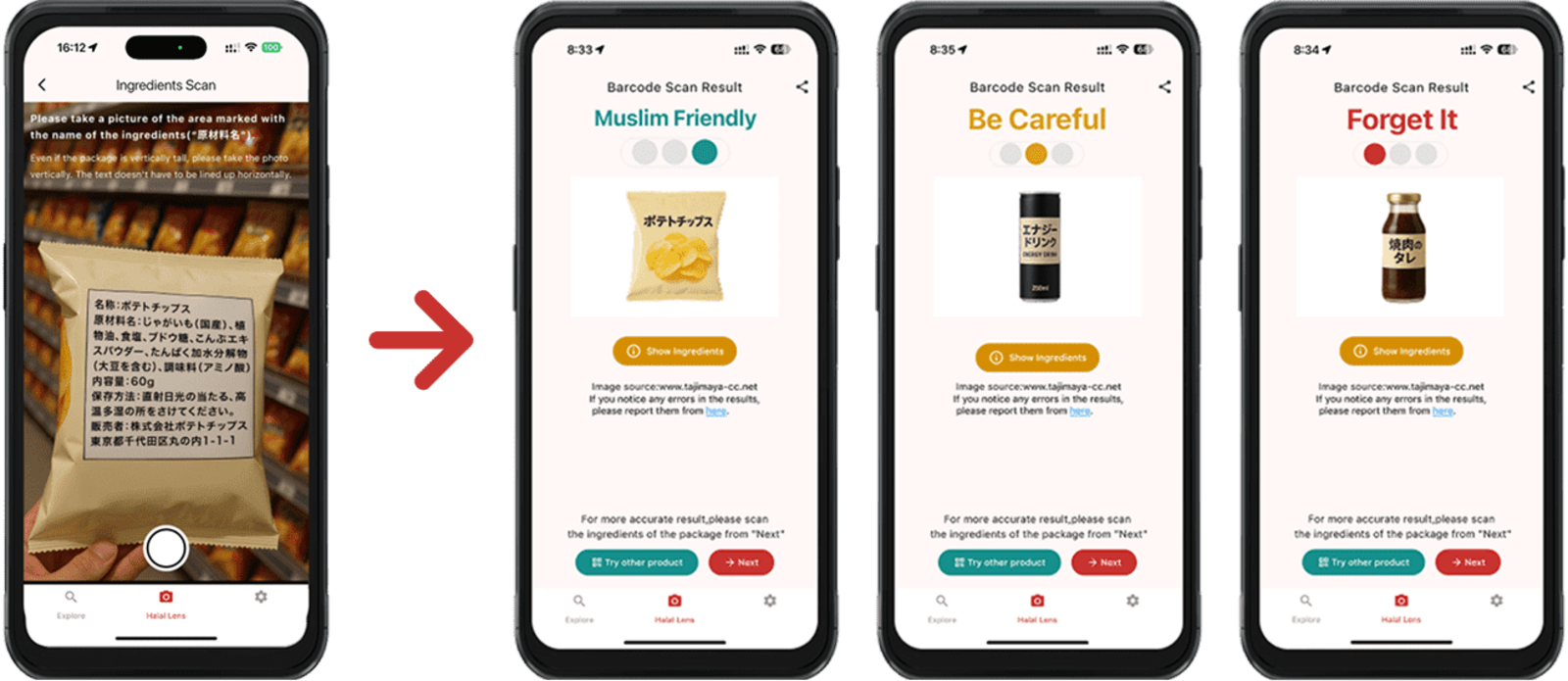 ▲Halal Lensが提供するサービス：株式会社ムービングスクワッド プレスリリースより