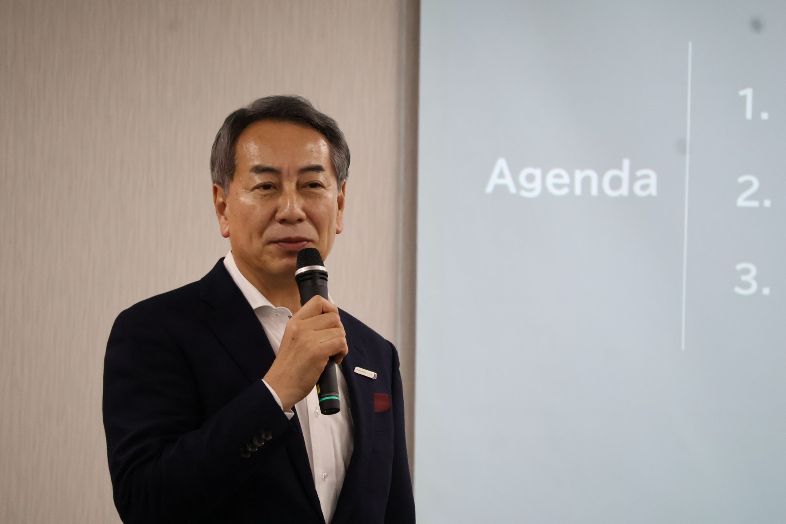 ▲代表取締役 社長執行役員 山北栄二郎氏：訪日ラボ撮影