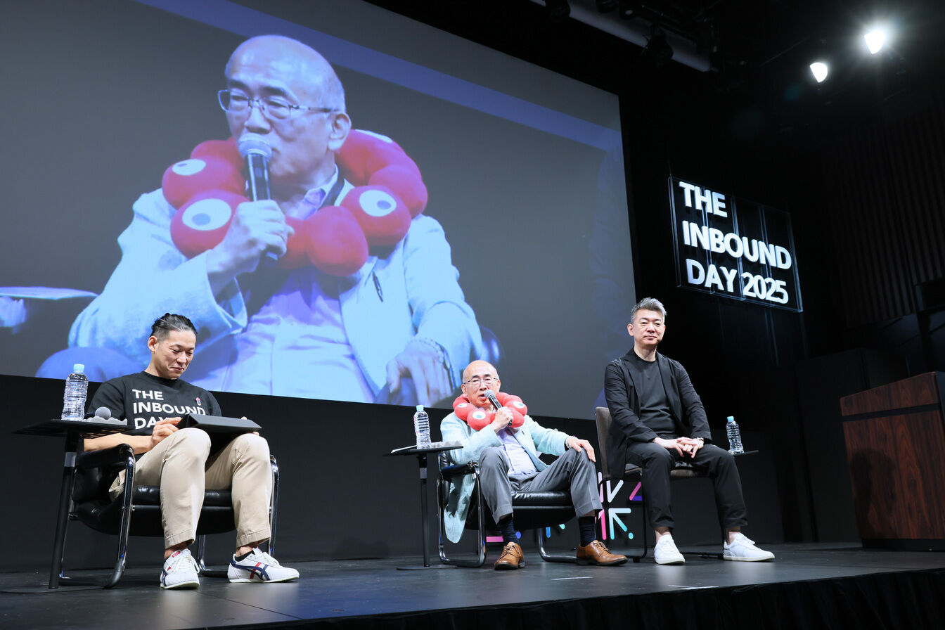 ▲溝畑宏氏と橋下徹氏 対談の様子:「THE INBOUND DAY 2025」より ▲溝畑宏氏と橋下徹氏 対談の様子:「THE INBOUND DAY 2025」より
