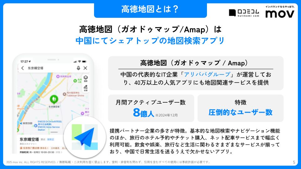 高徳地図(ガオドゥマップ)の特徴