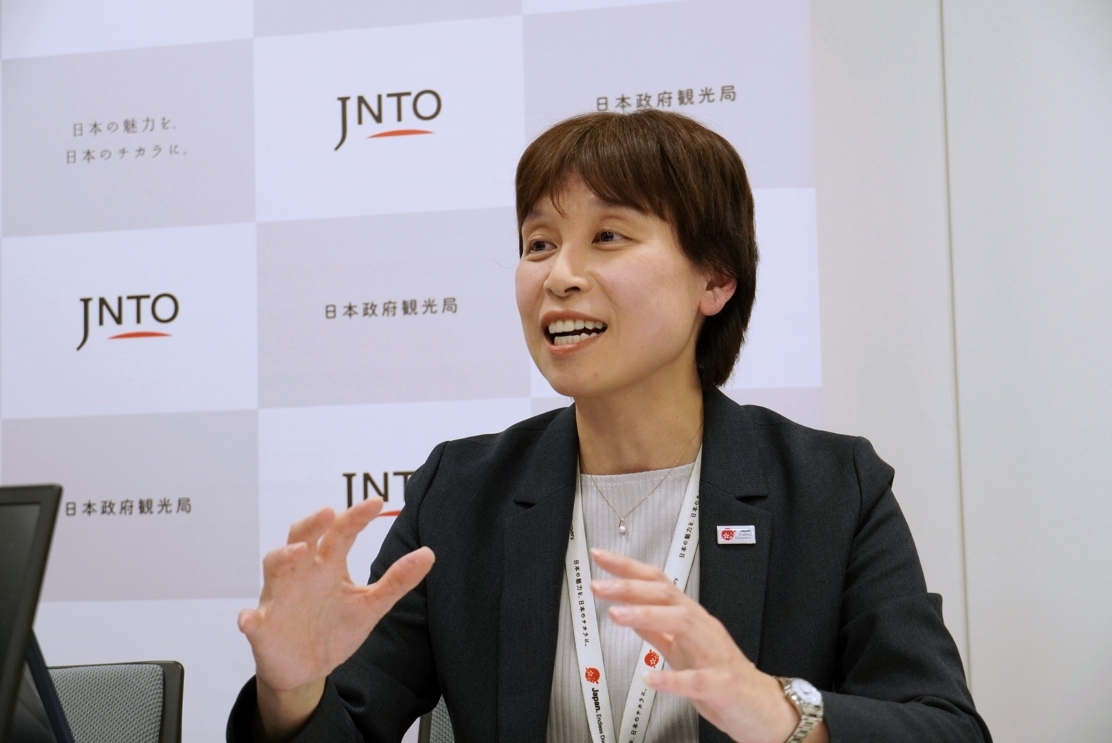 日本政府観光局（JNTO）地域連携部長 赤司真紀氏：訪日ラボ撮影