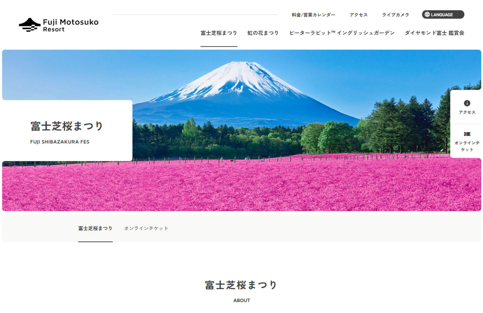 富士芝桜まつり 公式サイトトップ:富士芝桜まつり 公式サイトより 富士芝桜まつり 公式サイトトップ:富士芝桜まつり 公式サイトより