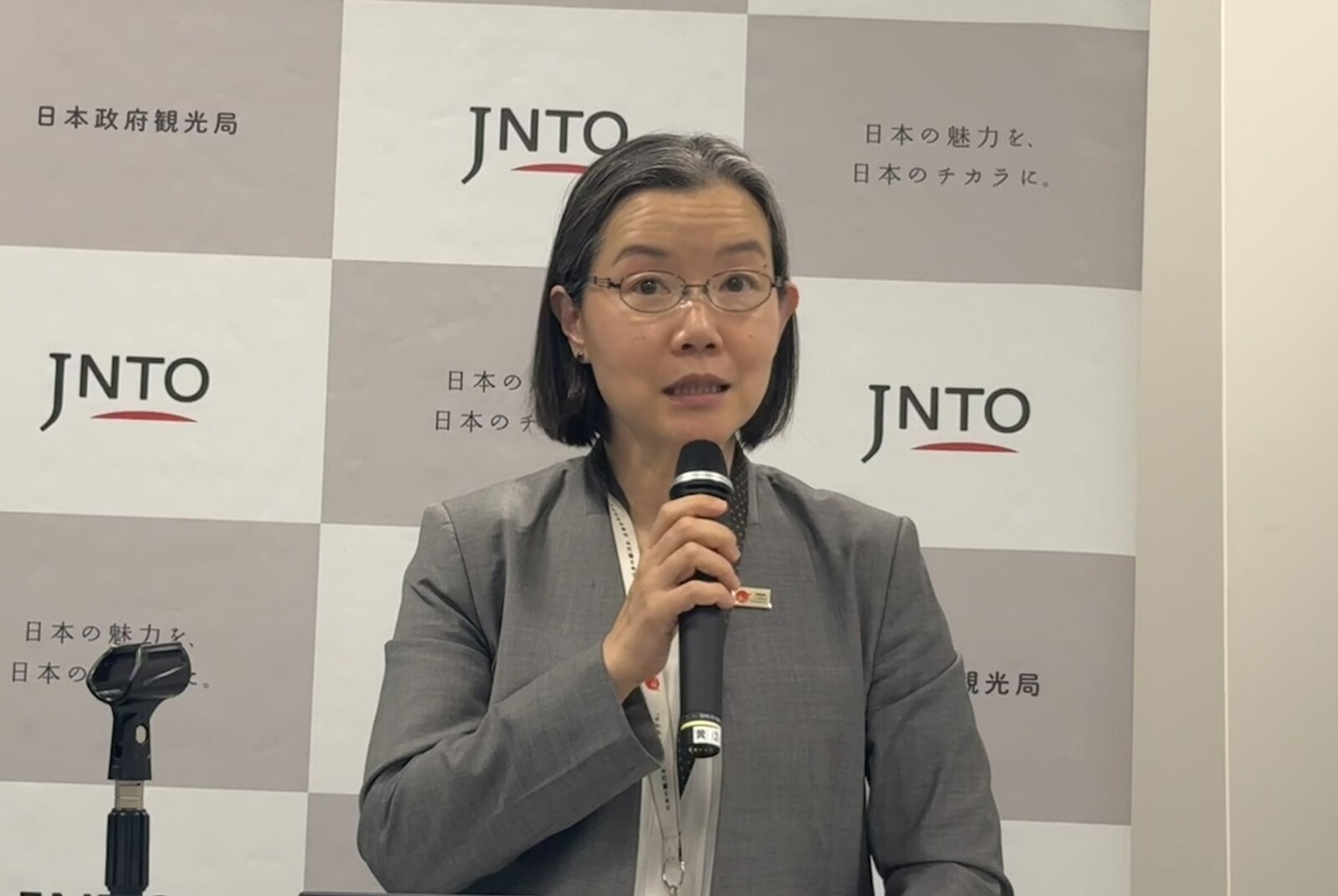 ▲日本政府観光局（JNTO）理事 出口 まきゆ氏：訪日ラボ撮影