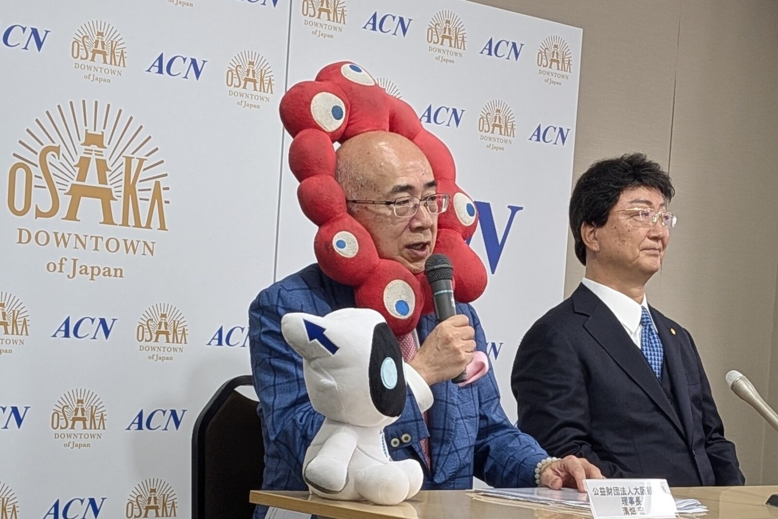 ▲公益財団法人大阪観光局 理事長 溝畑宏氏：訪日ラボ撮影
