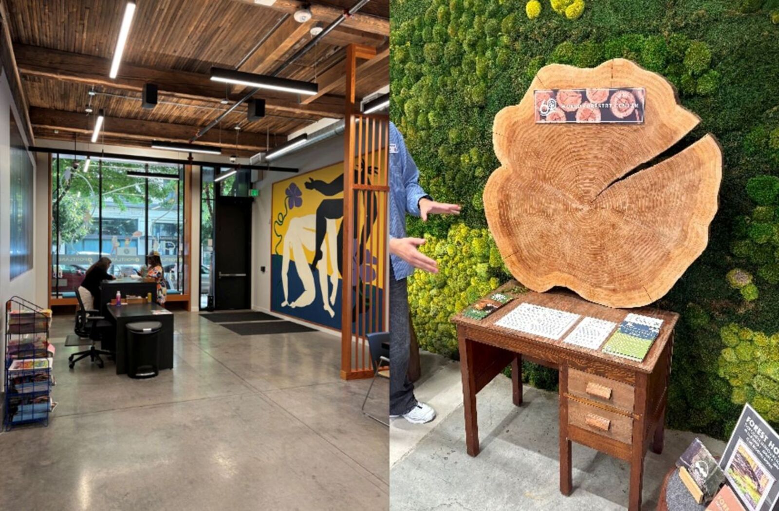 ▲バイオフィリックデザインが要所に取り入れられたPortland Visitor Center／筆者撮影
