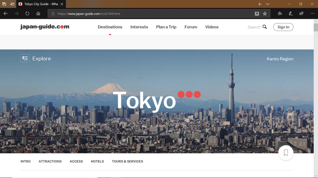 ▲[Tokyo]：japan-guide.com