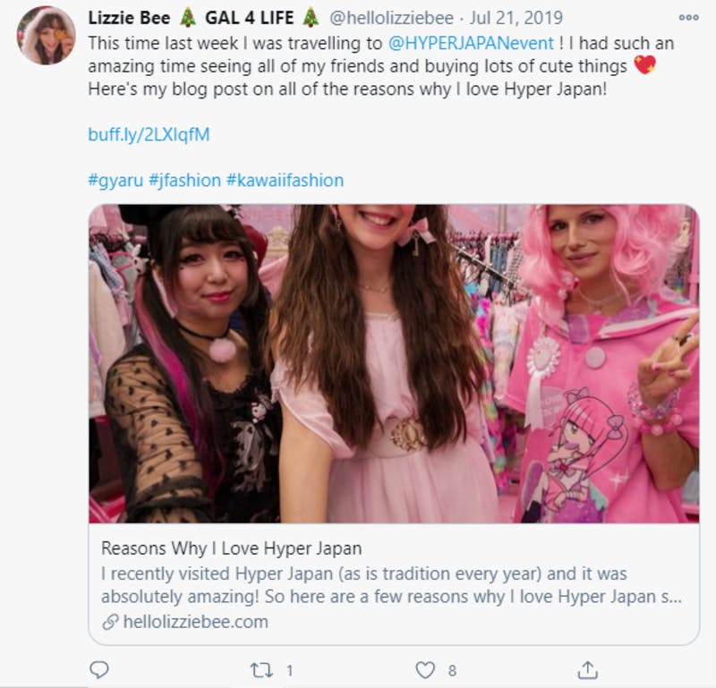 Twitterに投稿されたHyper Japan 2019参加者のコメント