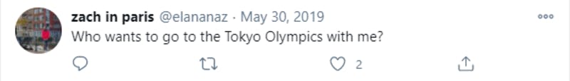 Twitterに投稿された、東京オリンピックに関する英語のコメント