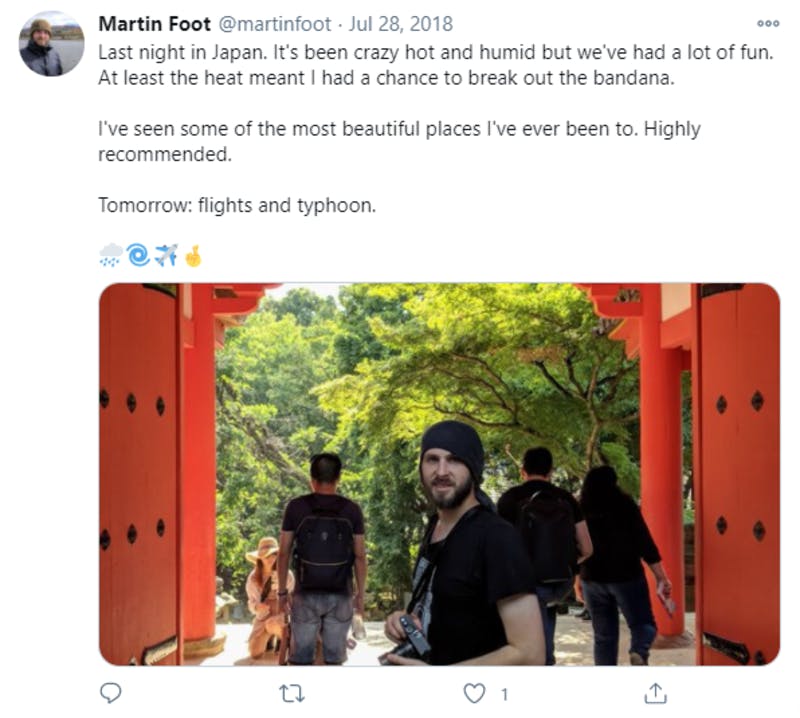 日本の猛暑のなかで観光する訪日外国人のTwitter投稿