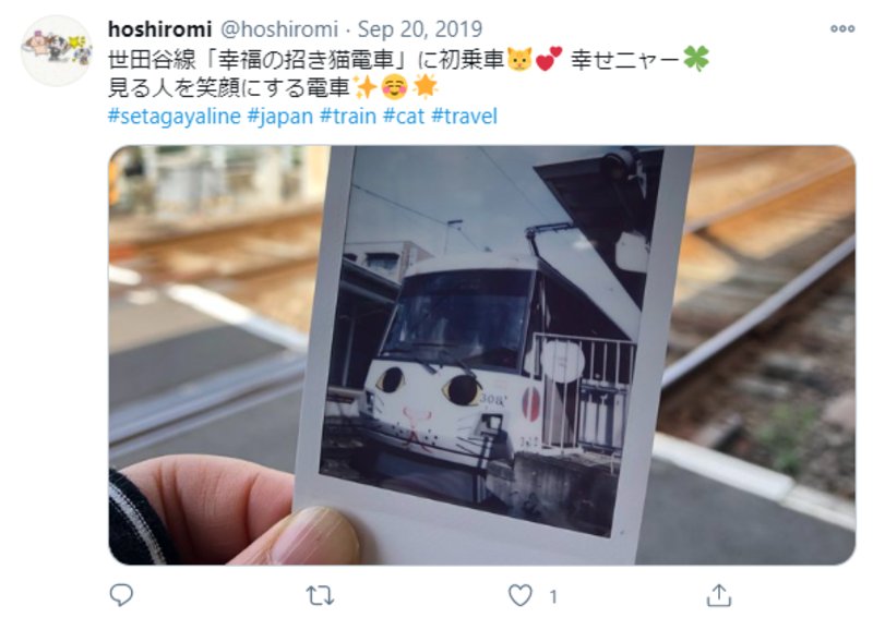 猫のラッピング電車に関するTwitter投稿