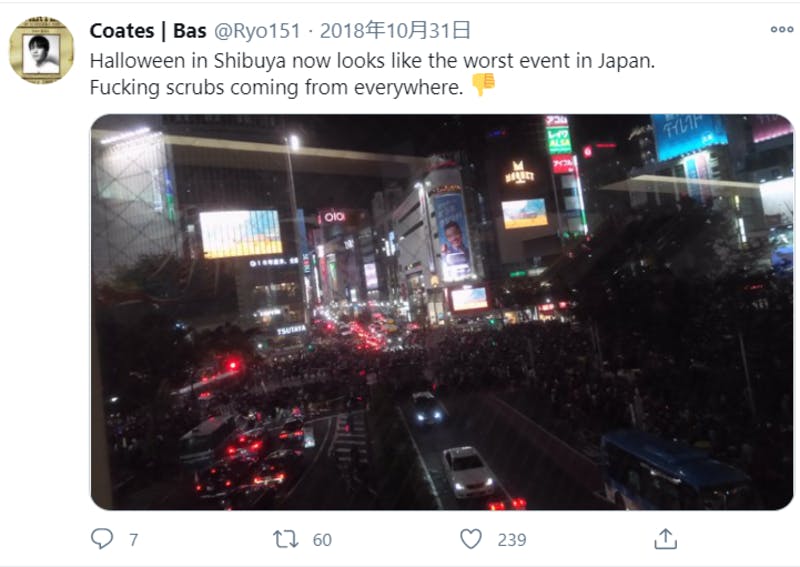 日本のハロウィンに対する外国人の人々の反応に関するTwitter投稿