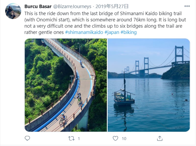 訪日外国人のサイクリストの声に関するTwitter投稿