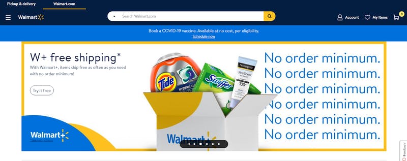 ▲Walmartウェブサイト：訪日ラボ編集部キャプチャ