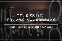 【冬季の訪日旅行が人気？】コロナ前の2019年。訪日シンガポール人のインバウンド消費データは