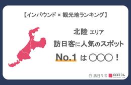 北陸エリアで外国人に人気の観光スポット！「ひがし茶屋街」が2位、1位は？