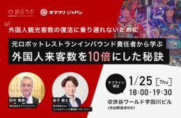 【外国人観光客数の復活に乗り遅れないために】元ロボットレストランインバウンド責任者から学ぶ！外国人来客数を10倍にした秘訣