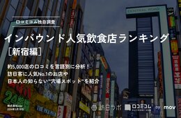 外国人に人気の飲食店ランキング【新宿編】5,000店から選ばれた1位は？訪日客が集う歌舞伎町の「ナイトライフ」スポットも紹介