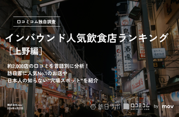 上野で外国人に人気の飲食店ランキング！もんじゃ、ラーメンをおさえ1位は？