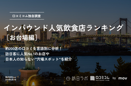 外国人に人気の飲食店ランキング【お台場編】アメリカンフードを抑え1位は？