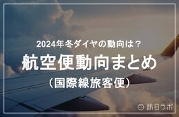 日本の国際線はどこまで回復した？国交省、2024年冬ダイヤの動向調査発表【航空便動向まとめ】