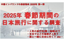 中国春節、人気の都道府県1位は北海道