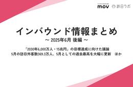 「2030年6,000万人・15兆円」の目標達成に向けた議論　ほか：インバウンド情報まとめ 【2025年6月後編】