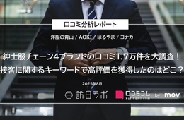 紳士服チェーン4ブランドの口コミを徹底分析!外国語口コミ比率が高いブランドは?