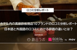 ホテル内の高級鉄板焼店10ブランドの口コミを徹底分析!外国語の口コミ評価が高いのは?