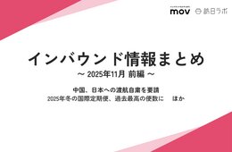 中国、日本への渡航自粛を要請 / 2025年冬の国際定期便、過去最高の便数に ほか：インバウンド情報まとめ【2025年11月前編】