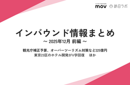 観光庁補正予算、オーバーツーリズム対策など225億円 / 東京23区のホテル開発がV字回復 ほか:インバウンド情報まとめ【2025年12月前編】