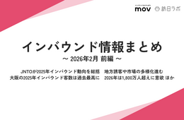 JNTOが2025年インバウンド動向を総括 / 大阪の2025年インバウンド客数は過去最高に　ほか：インバウンド情報まとめ 【2026年2月前編】
