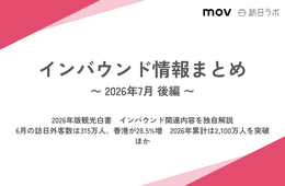 2026年版観光白書　インバウンド関連内容を独自解説 / 6月の訪日外客数は315万人、香港が28.5%増　2026年累計は2,100万人を突破　ほか：インバウンド情報まとめ【2026年7月後編】