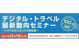【12/18＠新橋・訪日ラボ登壇】100名限定！インバウンドでの最新デジタルマーケを学べるチャンス！「デジタル・トラベル最新動向セミナー～トラベルボイスLIVE特別版～」開催