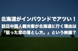 北海道がインバウンドでアツい！訪日中国人観光客が北海道に行く理由は「狙った恋の落とし方。」という映画？