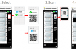 外国人向けインターネットサービスの自動販売機、QRコード決済OK！