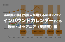 あの国の訪日外国人が増えるのはいつ？インバウンドカレンダー：欧米（英語圏）編
