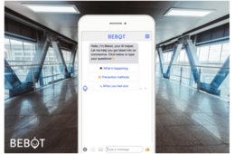 AIチャットボット「Bebot」多言語でコロナウイルス関連公式情報を提供：外国人旅行客の利用を想定