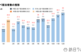 2021年延べ宿泊者数は3億1,497万人、コロナ禍で減少続く 2021年間及び2022年1月の宿泊旅行統計発表