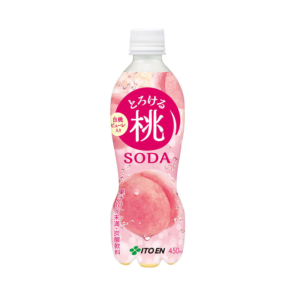 伊藤園 とろける桃 SODA 450ml