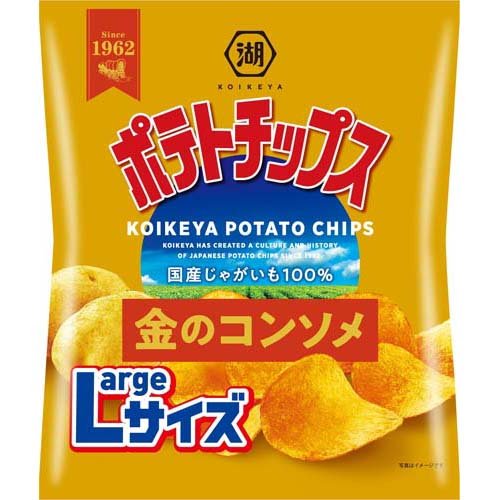 湖池屋 ポテトチップス 金のコンソメ Largeサイズ(126g)