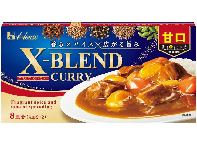 ハウス食品 １４０ｇ　クロスブレンドカレー　甘口