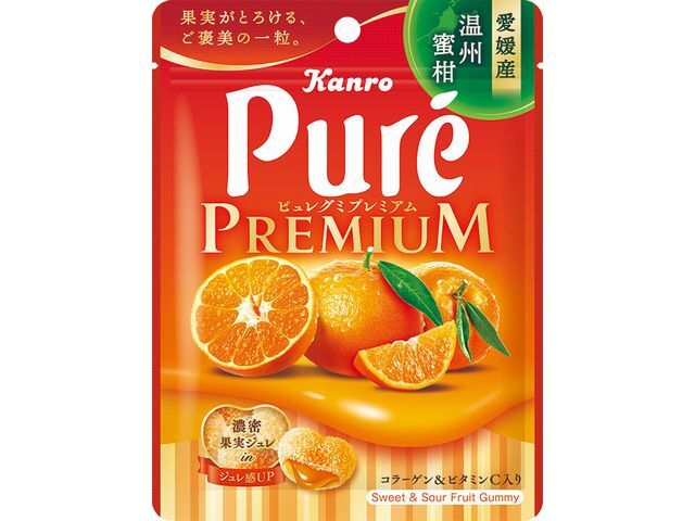 カンロ ピュレグミプレミアム 愛媛産温州蜜柑 54g