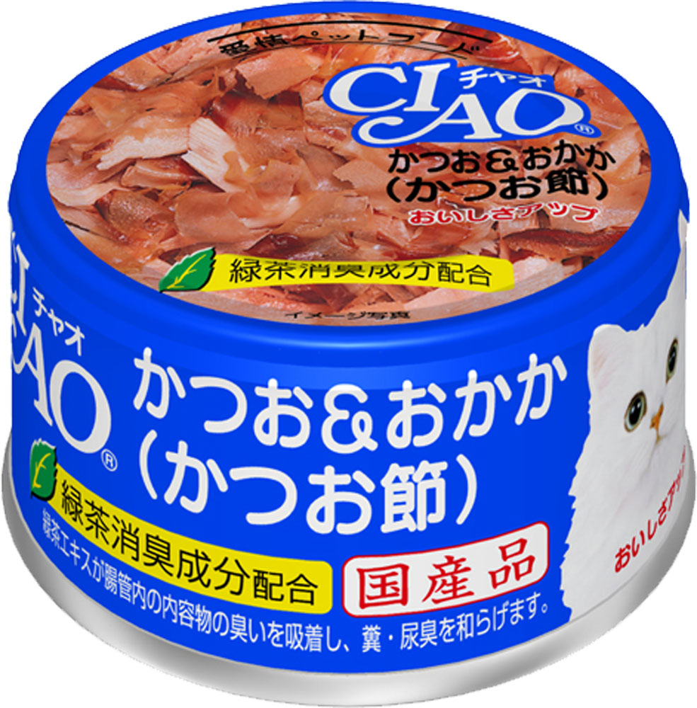 いなば チャオ かつお&おかか かつお節 缶85g